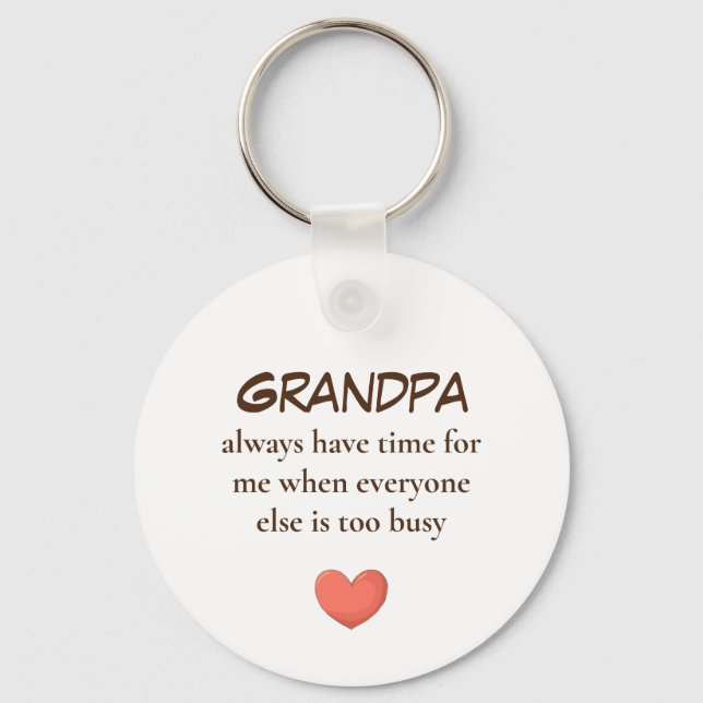 Grandpa Is Not to Busy  keychains (Front)