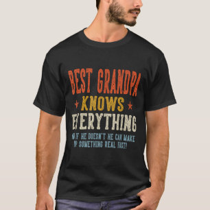 Grandpa knows everything father's day retro T-Shirt
