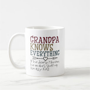 Grandpa Knows Everything From Grandkids Coffee Mug