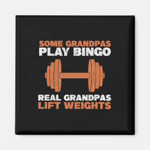 Grandpa Lift Weights Gym Workout Bodybuilding Weig Magnet