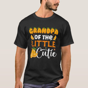 Grandpa Little Cutie Baby Shower Orange Birthday P T-Shirt