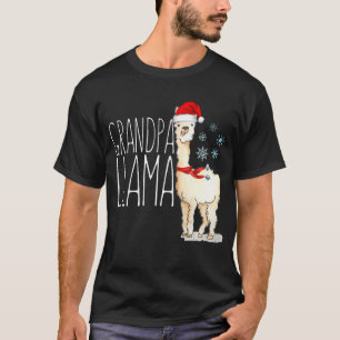 Grandpa Llama Christmas Matching Family Tribe T-Shirt