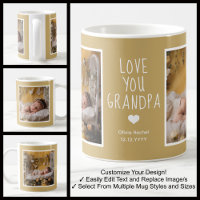 Grandpa Love You Photos Modern Brown C86 White