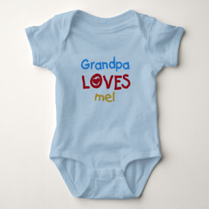 Grandpa Loves Me Baby Bodysuit