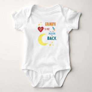 Grandpa Loves me to the moon and back Baby T-Shirt Bodysuit