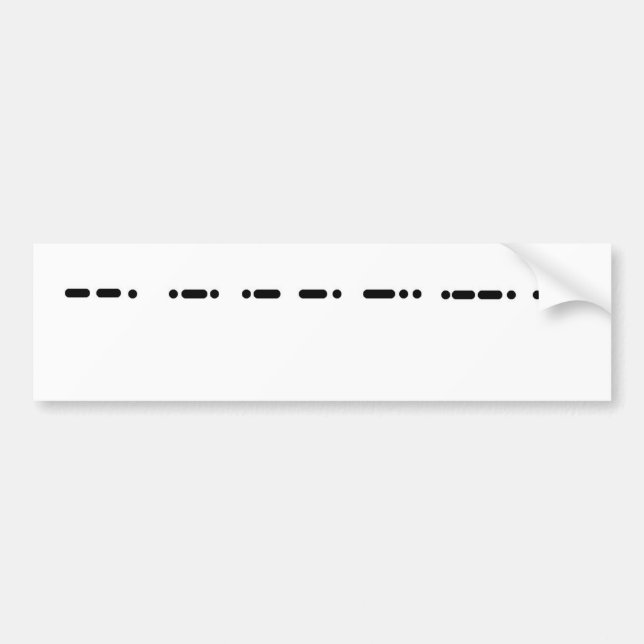 Grandpa Morse Code Bumper Sticker (Front)
