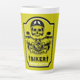 Grandpa Motorbike Rider Latte Mug