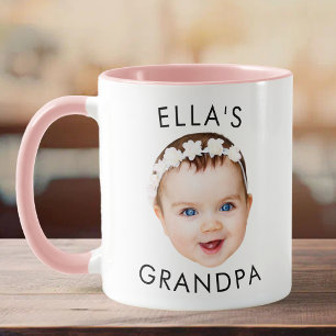 Grandpa Mug Gift,  Baby Photo Mug, Baby Face Gift 