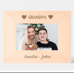 Grandpa Name Personalised wooden picture frame