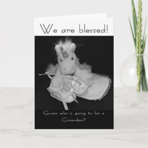 Grandpa new baby we are blessed card