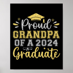 Grandpa Of A 2024 Graduate Senior Graduation Men 1 Poster