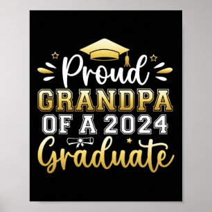 Grandpa Of A 2024 Graduate Senior Graduation Men Poster