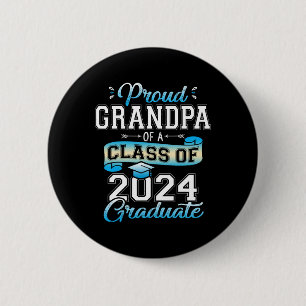 Grandpa Of A Cl Of 2024 Graduate Funny Senior 2024 6 Cm Round Badge