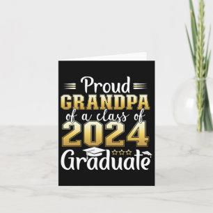 Grandpa Of A Cl Of 2024 Graduate Senior Graduation Card