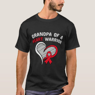 Grandpa Of A Heart Warrior Chd Disease Awareness C T-Shirt