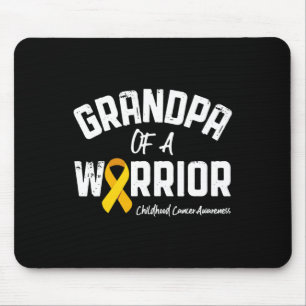 Grandpa Of A Warrior Childhood Cancer Awareness Gi Mouse Pad