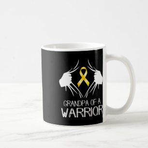 Grandpa Of A Warrior Childhood Cancer Awareness Ri Coffee Mug