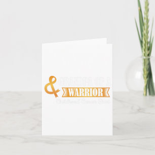 Grandpa Of A Warrior Childhood Cancer Ribbon Aware Card