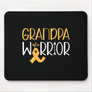 Grandpa Of A Warrior I Childhood Cancer Awareness Mouse Pad