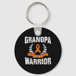 Grandpa Of A Warrior Leukaemia Awareness Key Ring