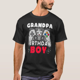 Grandpa of Birthday Boy Time to Level Up Video Gam T-Shirt