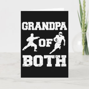 Grandpa Of Both Funny Footll And Karate Grandpa Card