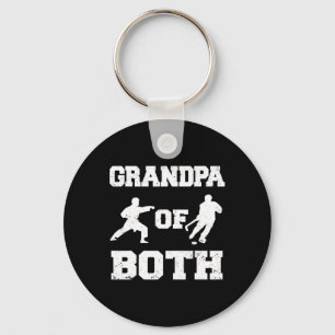Grandpa Of Both Funny Hockey And Karate Grandpa Key Ring