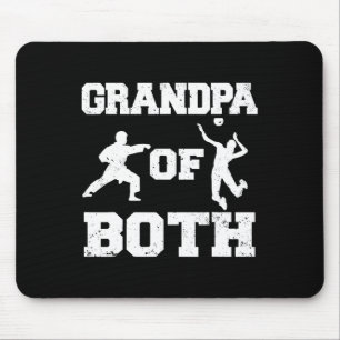 Grandpa Of Both Funny Volleyll And Karate Grandpa Mouse Pad
