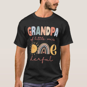 Grandpa Of Little Miss Onederful First Birthday Bo T-Shirt