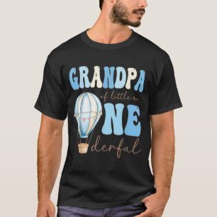 Grandpa of Little Mr Onederful 1st Birthday Boy T-Shirt