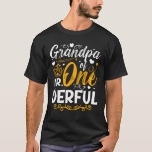 Grandpa of Mr One Derful Party Matching Family 1st T-Shirt
