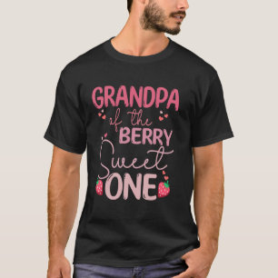 Grandpa Of The Berry Sweet One Strawberry First Bi T-Shirt