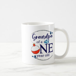 Grandpa Of The Big One Fishing Boy First Birthday  Coffee Mug