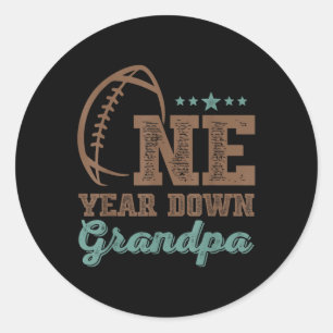 Grandpa Of The Birthday Boy 1st Year Down Birthday Classic Round Sticker