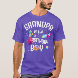 Grandpa Of The Birthday Boy Astronaut Space Family T-Shirt