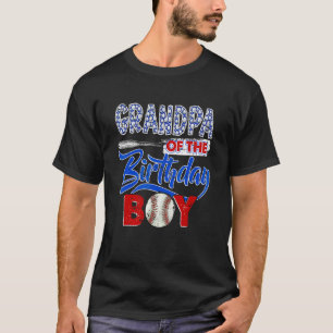 Grandpa Of The Birthday Boy Baseball Birthday Fami T-Shirt