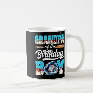 Grandpa of The Birthday Boy Baseball Ice Cream Coffee Mug