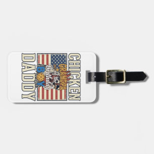 Grandpa of the Birthday Boy Cookie Milk Shirt Desi Luggage Tag