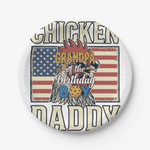 Grandpa of the Birthday Boy Cookie Milk Shirt Desi Paper Plate