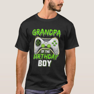 Grandpa Of The Birthday Boy Cute Video Gamer Match T-Shirt