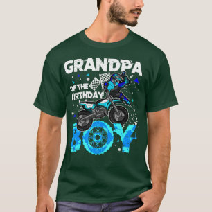 Grandpa of the Birthday Boy Dirt Bike Bday Party T-Shirt