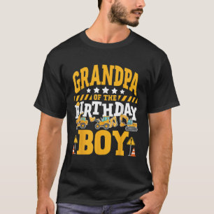 Grandpa of the Birthday Boy Excavator Construction T-Shirt