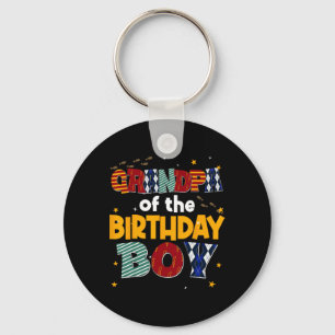 Grandpa Of The Birthday Boy Family Party Decoratio Key Ring