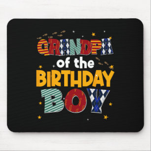 Grandpa Of The Birthday Boy Family Party Decoratio Mouse Pad