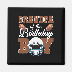 Grandpa Of The Birthday Boy Football Party Family  Magnet