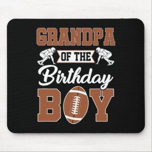 Grandpa Of The Birthday Boy Football Party Family Mouse Pad