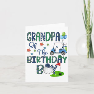Grandpa Of The Birthday Boy Hole In One Golf Lover Card