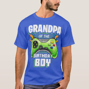 Grandpa Of The Birthday Boy Matching Video Gamer P T-Shirt
