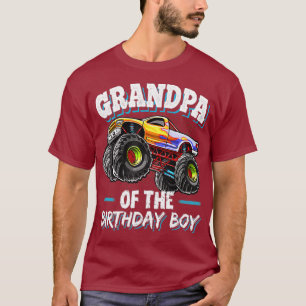 Grandpa of the Birthday Boy Monster Truck Party T-Shirt