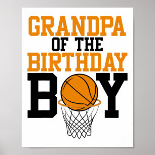 Grandpa Of The Birthday Boy Sketll Family Birthday Poster